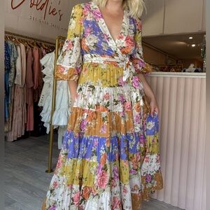 Zimmermann floral wrap dress